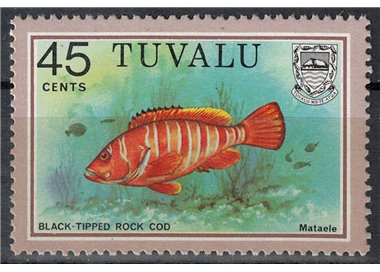 TUVALU 1981 Serie ordinaria, pesci MNH**