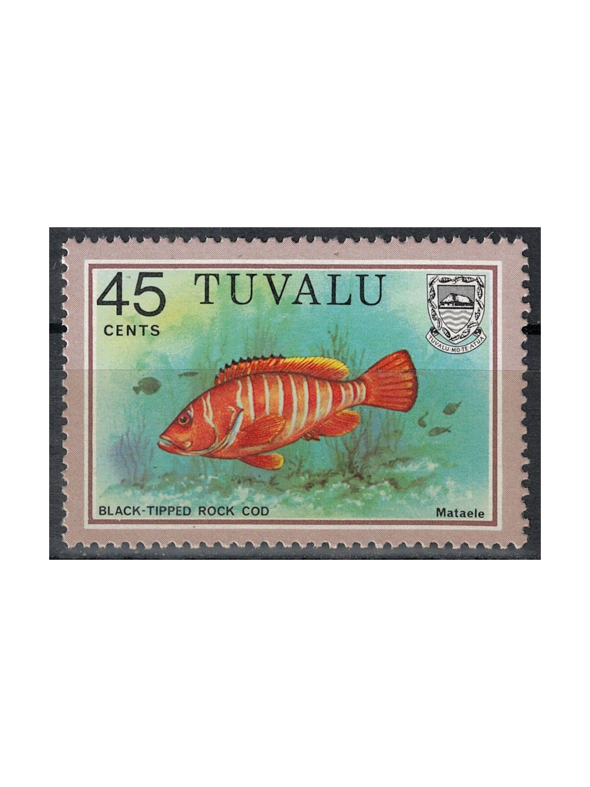 TUVALU 1981 Serie ordinaria, pesci MNH**