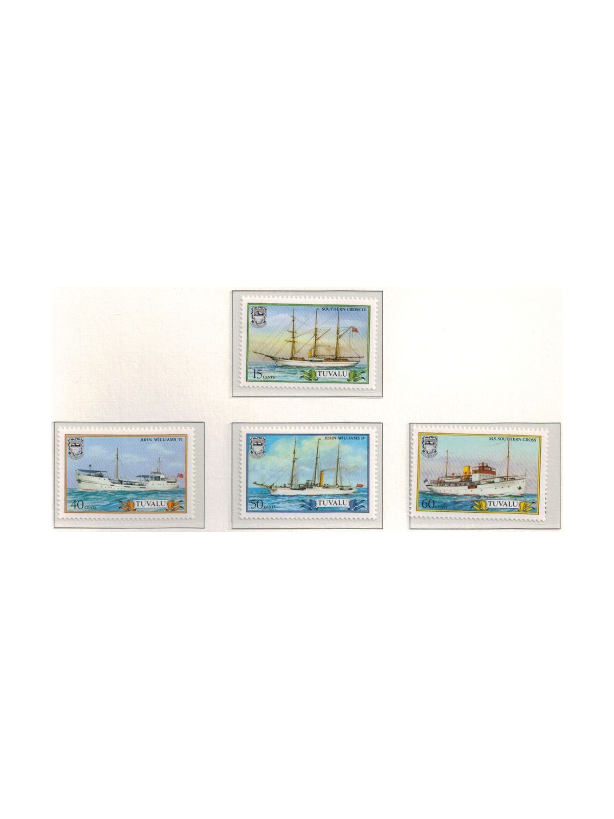 TUVALU 1987 Ships 4v MNH**