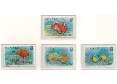 TUVALU 1988 Marine life 4v MNH**
