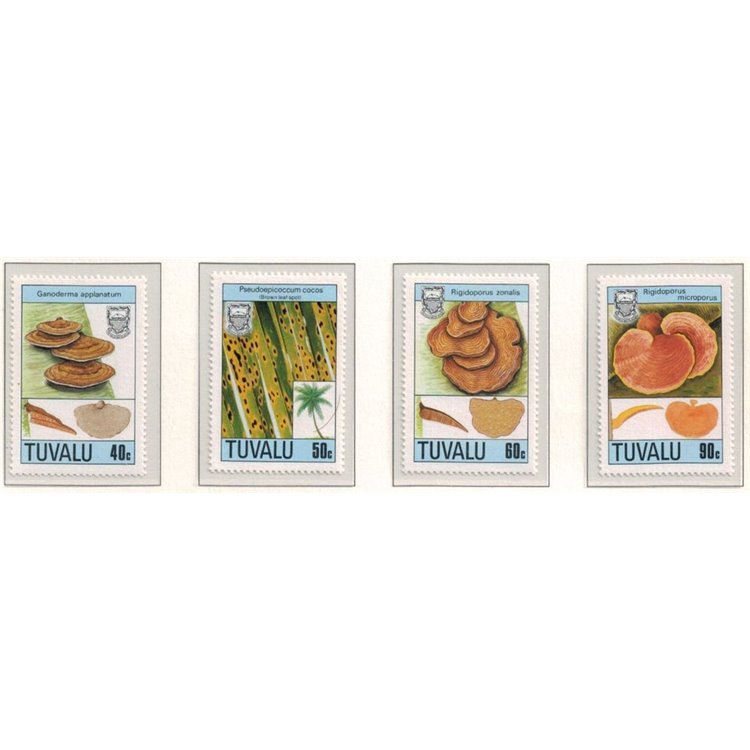 TUVALU 1988 Mushrooms 4v MNH**