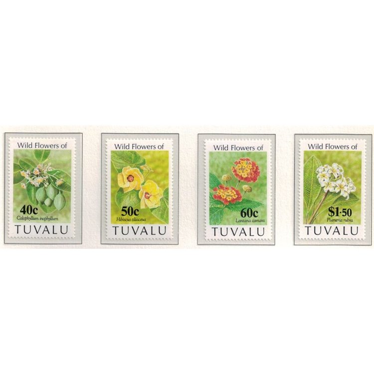 TUVALU 1993 Wild flowers 4v MNH**