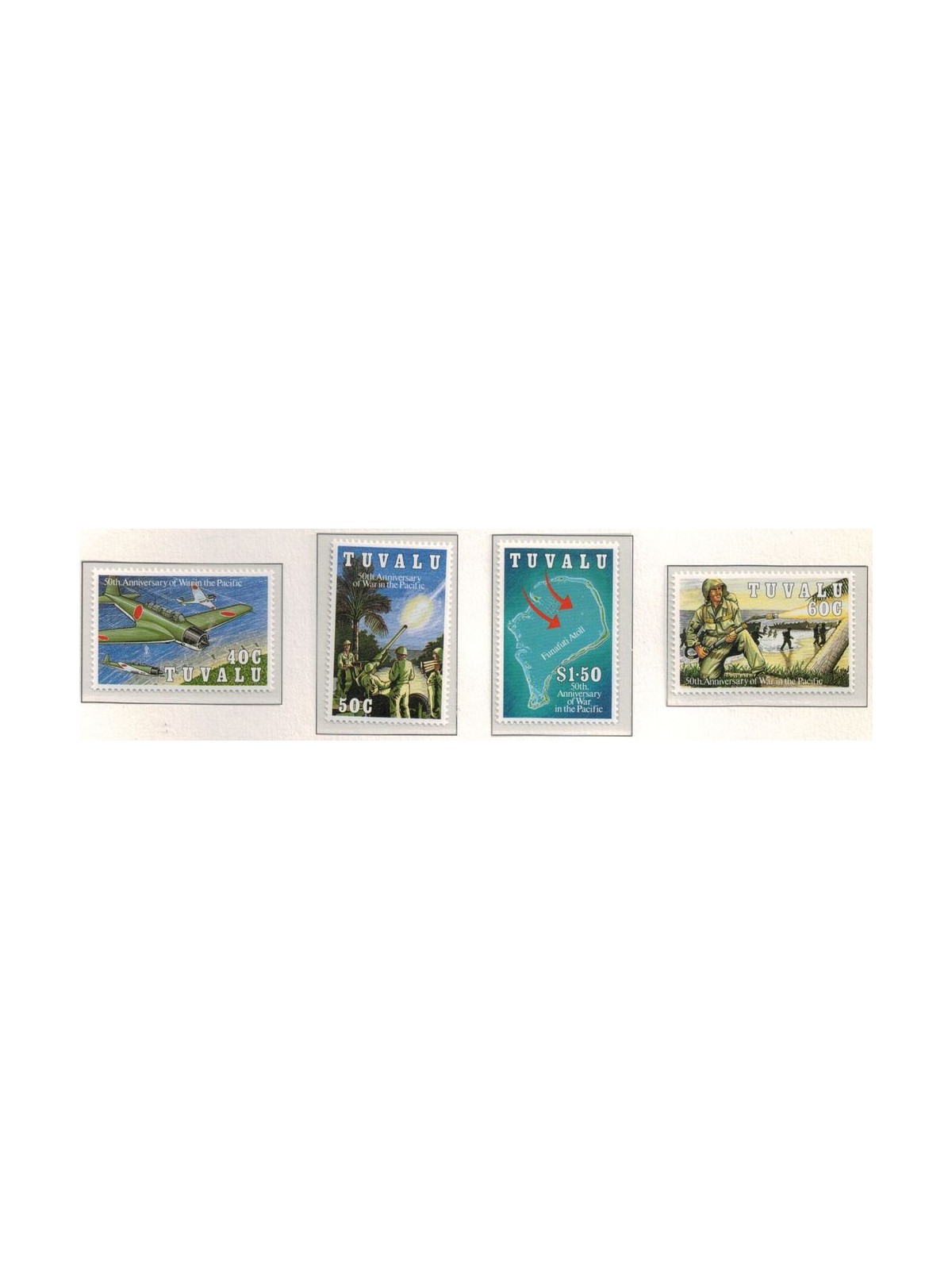 TUVALU 1993 Pacific war 4v MNH**