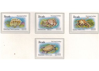 TUVALU 1993 Reef life 4v MNH**