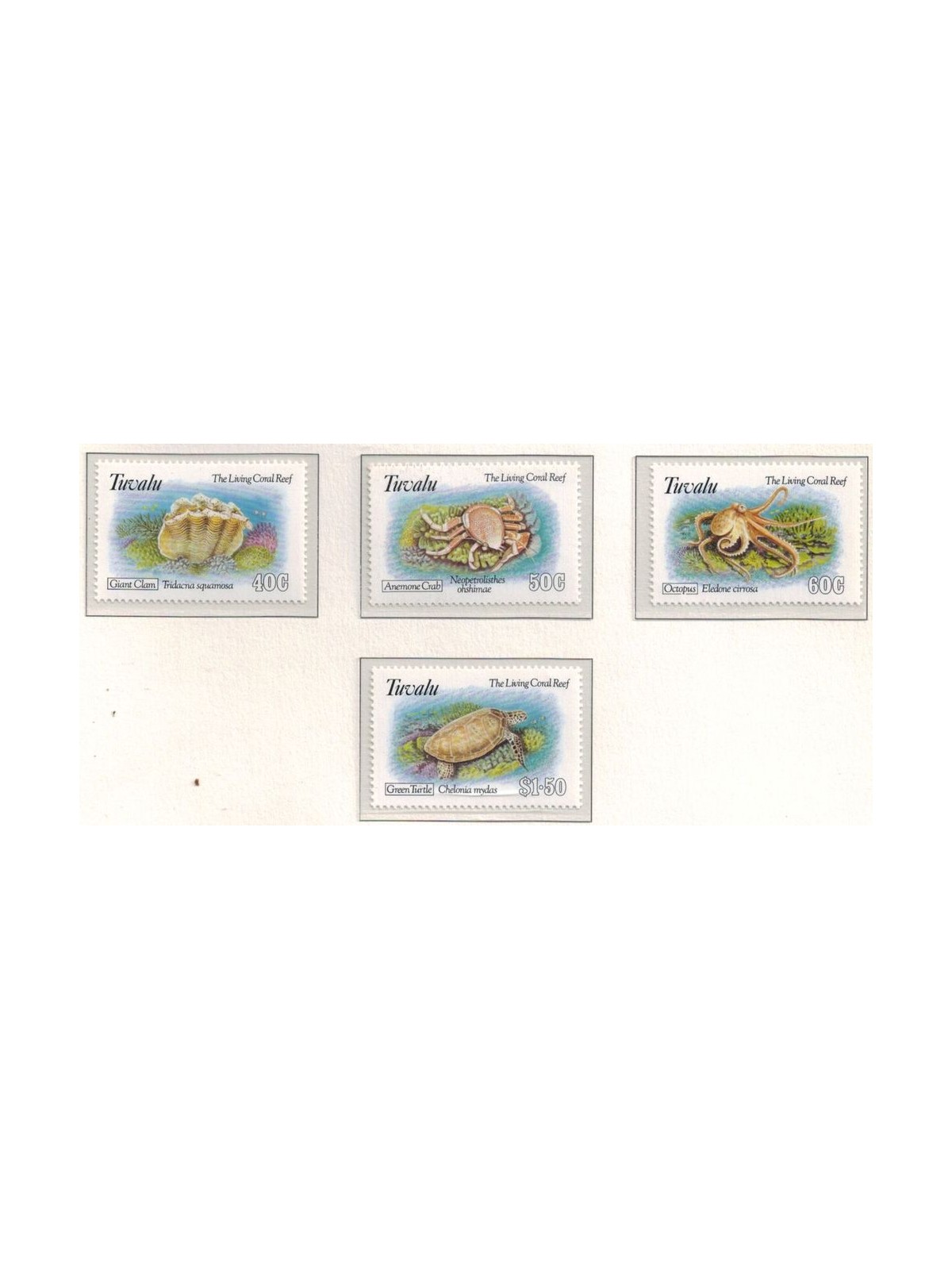 TUVALU 1993 Reef life 4v MNH**