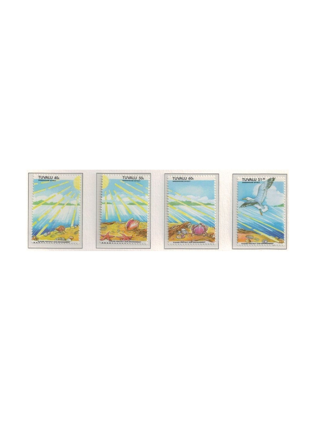 TUVALU 1993 Protezione ambiente, effetto serra 4v MNH**