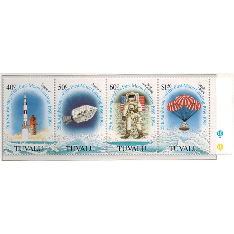 TUVALU 1994 Moonlanding 4v MNH**