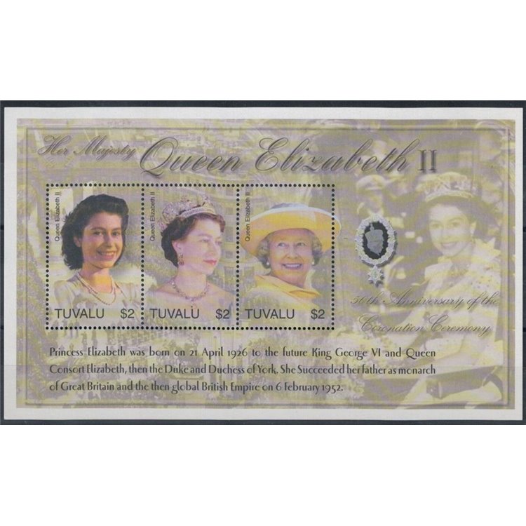 TUVALU 2003 Golden jubilee 3v MNH**