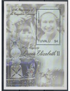 TUVALU 2003 Golden jubilee 1 BF MNH**