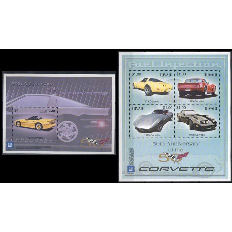 TUVALU 2003 Corvette 4v + 1 s/s MNH**