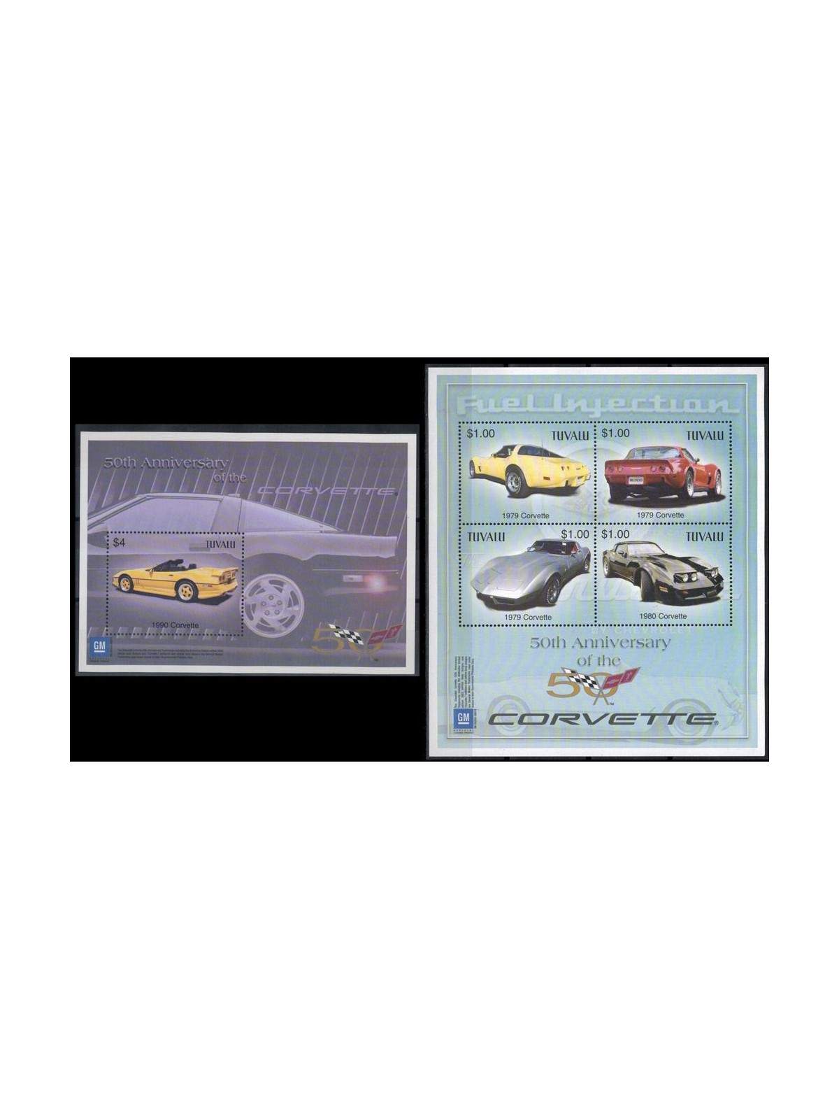 TUVALU 2003 Corvette 4v + 1 s/s MNH**