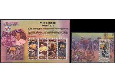 TUVALU 2003 Tour de France 4v + 1 BF MNH**