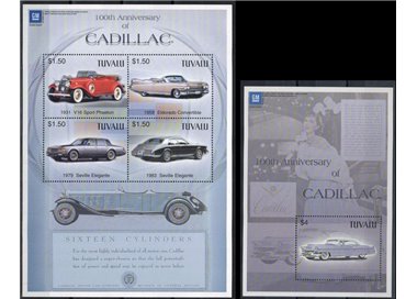 TUVALU 2003 Cadillac 4v + 1 BF MNH**