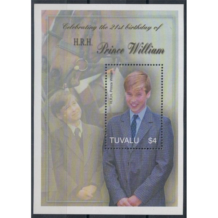 TUVALU 2003 Prince William 1 BF MNH**