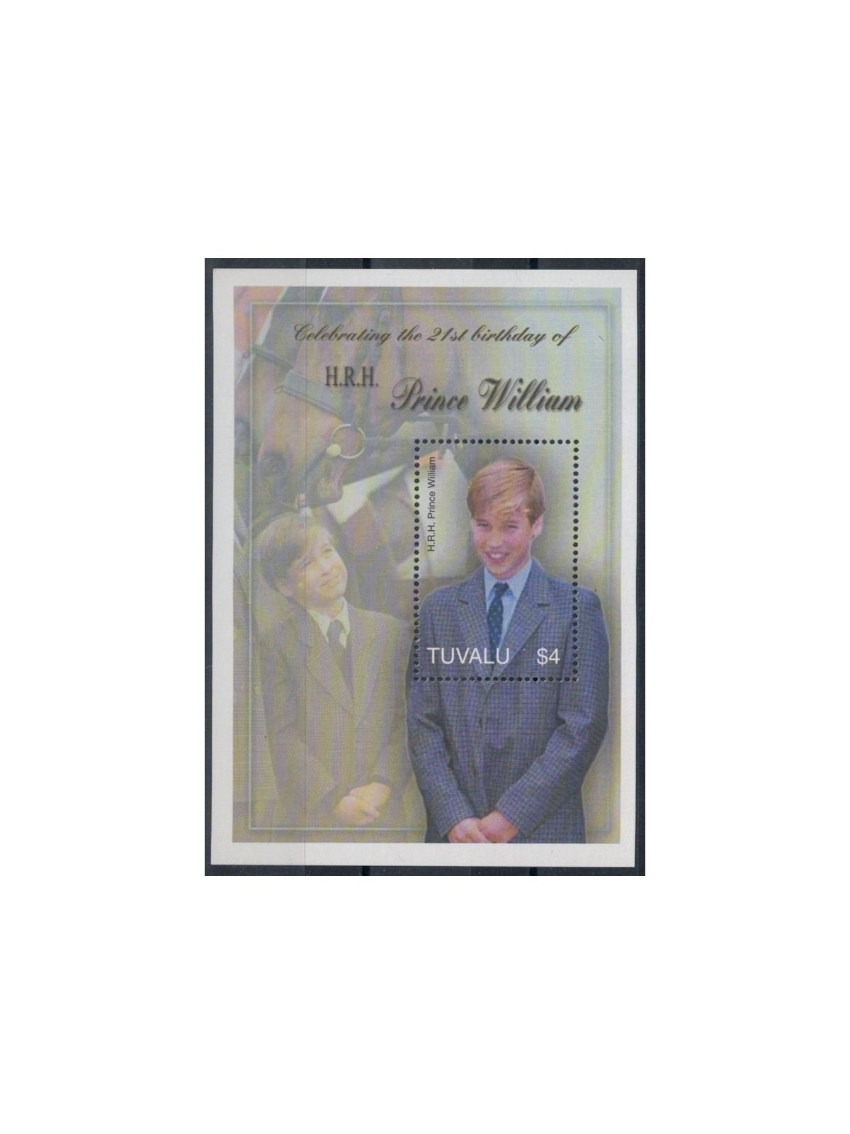 TUVALU 2003 Prince William 1 BF MNH**