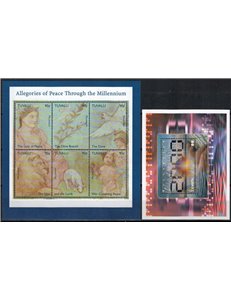 TUVALU 1999 Millennium, peace 6v + 1 s/s MNH**