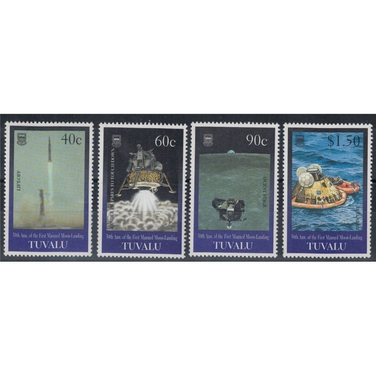 TUVALU 1999 Moonlanding anniversary 4v MNH**