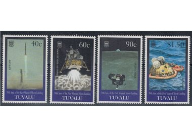 TUVALU 1999 Moonlanding anniversary 4v MNH**