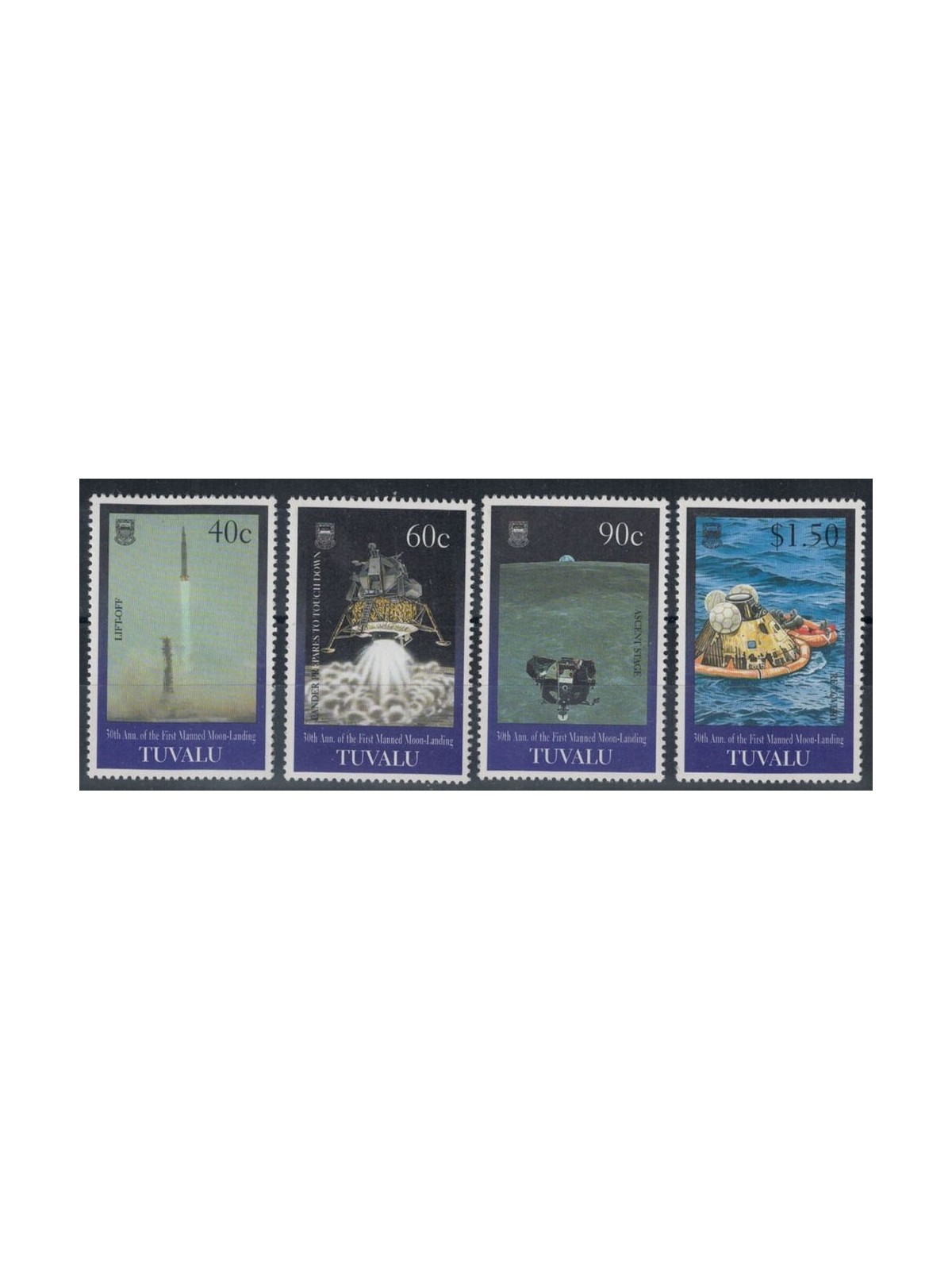 TUVALU 1999 Moonlanding anniversary 4v MNH**