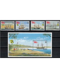 TUVALU 1999 Australia 99, ships 4v + 1 BF MNH**