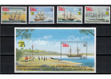 TUVALU 1999 Australia 99, ships 4v + 1 BF MNH**