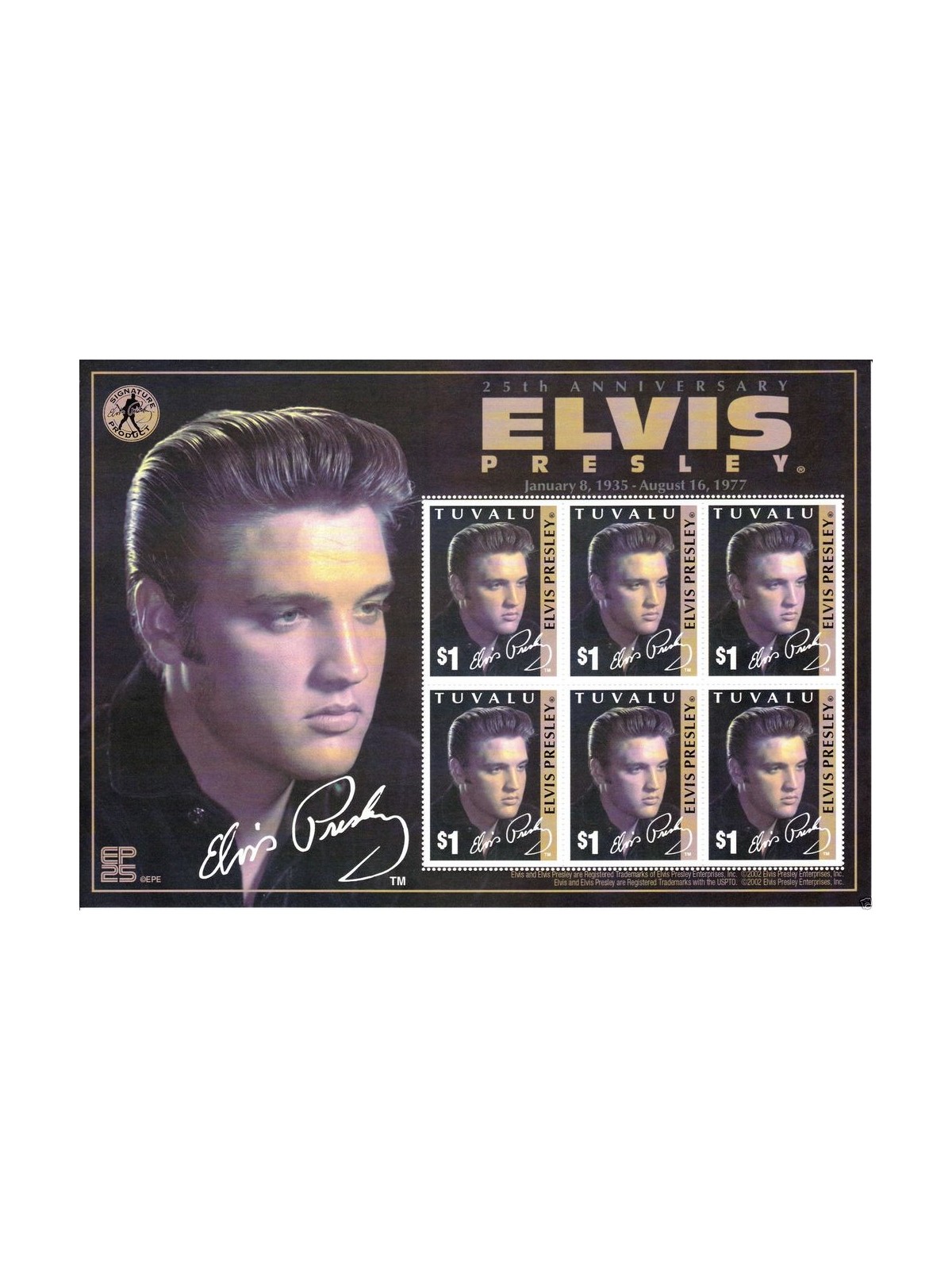 TUVALU 2002 Elvis Presley 6v MNH**