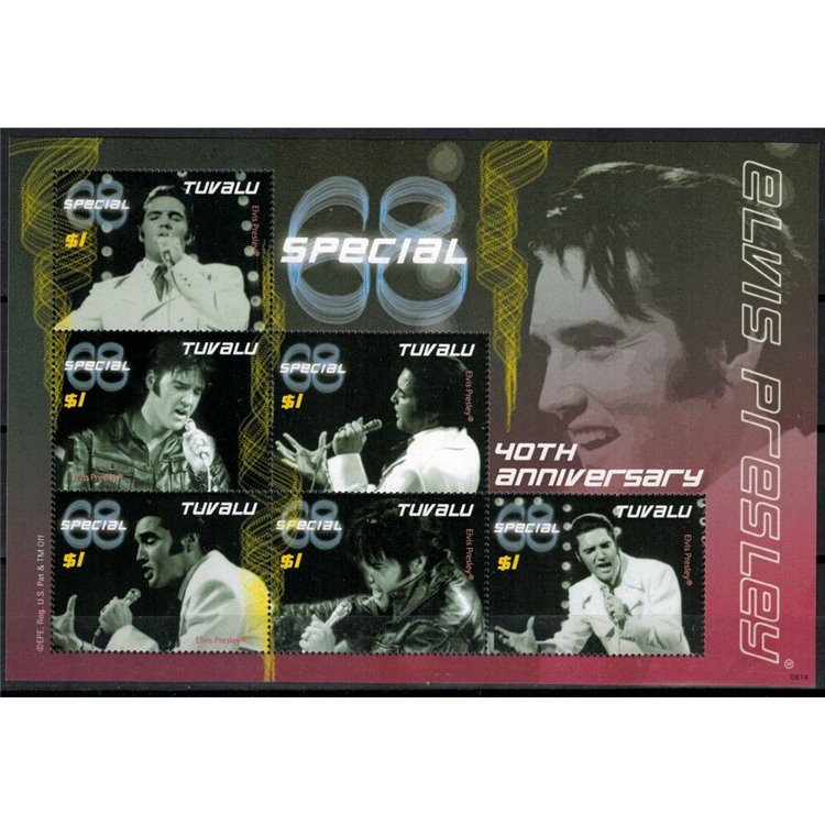 TUVALU 2008 Elvis Presley, 68 Special 6v MNH**