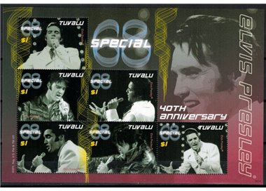 TUVALU 2008 Elvis Presley, 68 Special 6v MNH**