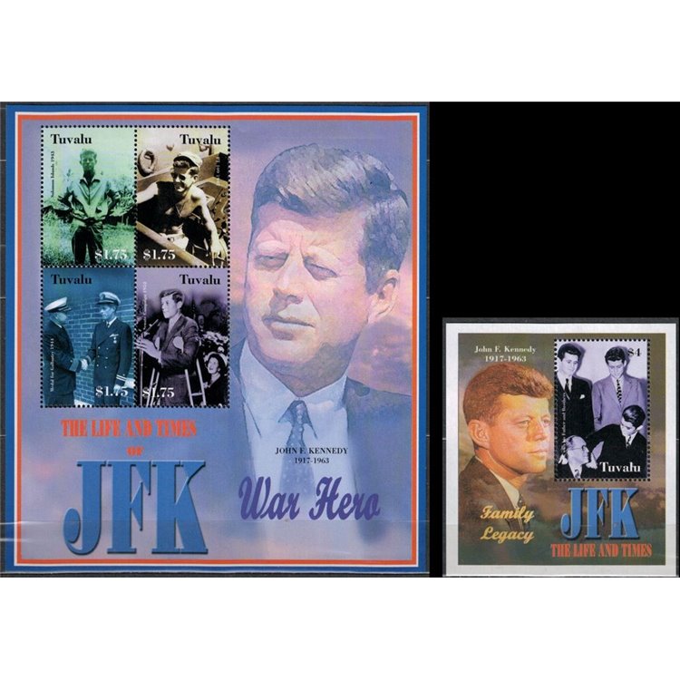 TUVALU 2003 John F. Kennedy 4v + 1 BF MNH**