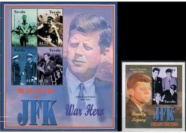 TUVALU 2003 John F. Kennedy 4v + 1 BF MNH**