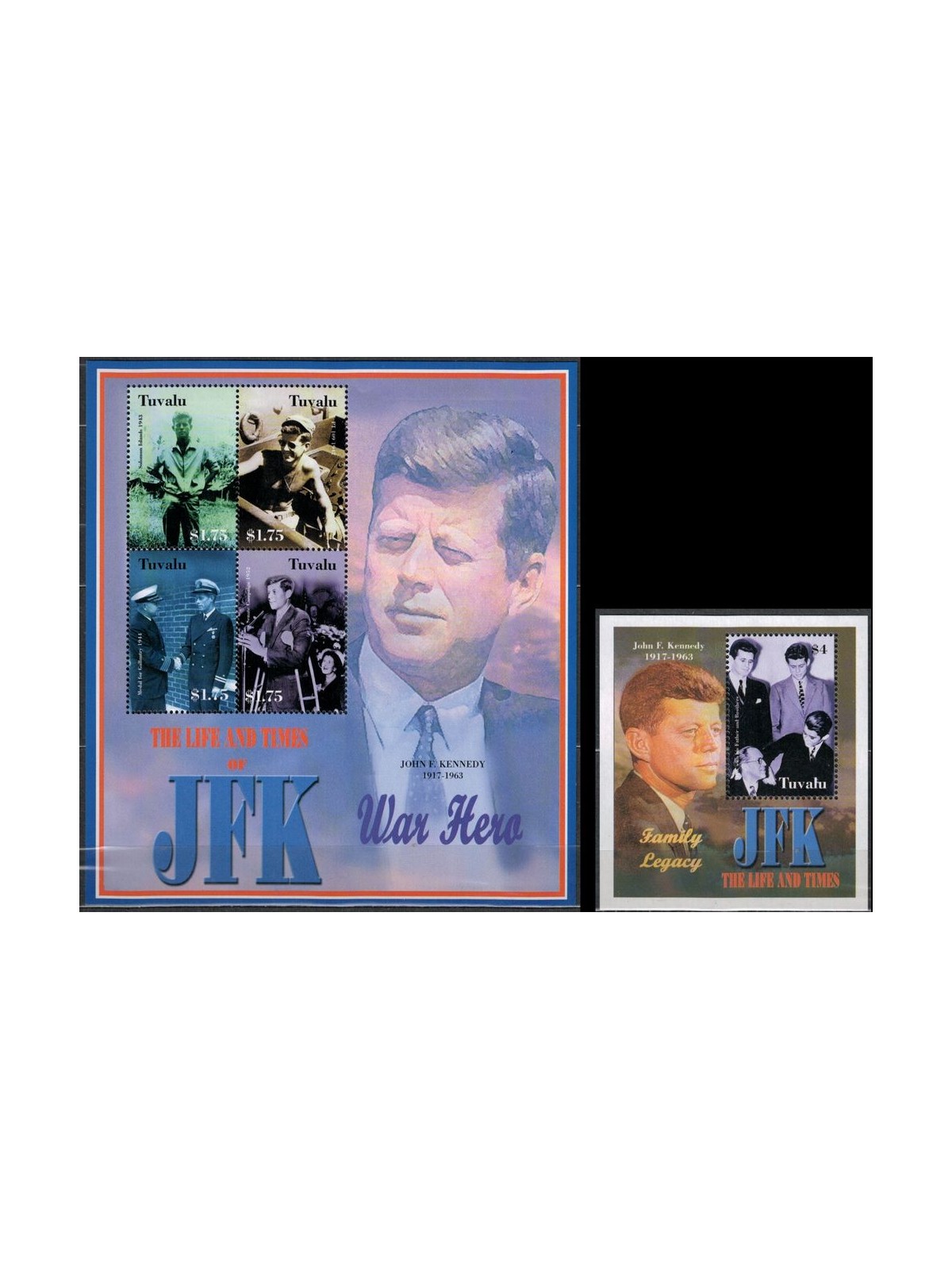 TUVALU 2003 John F. Kennedy 4v + 1 s/s MNH**