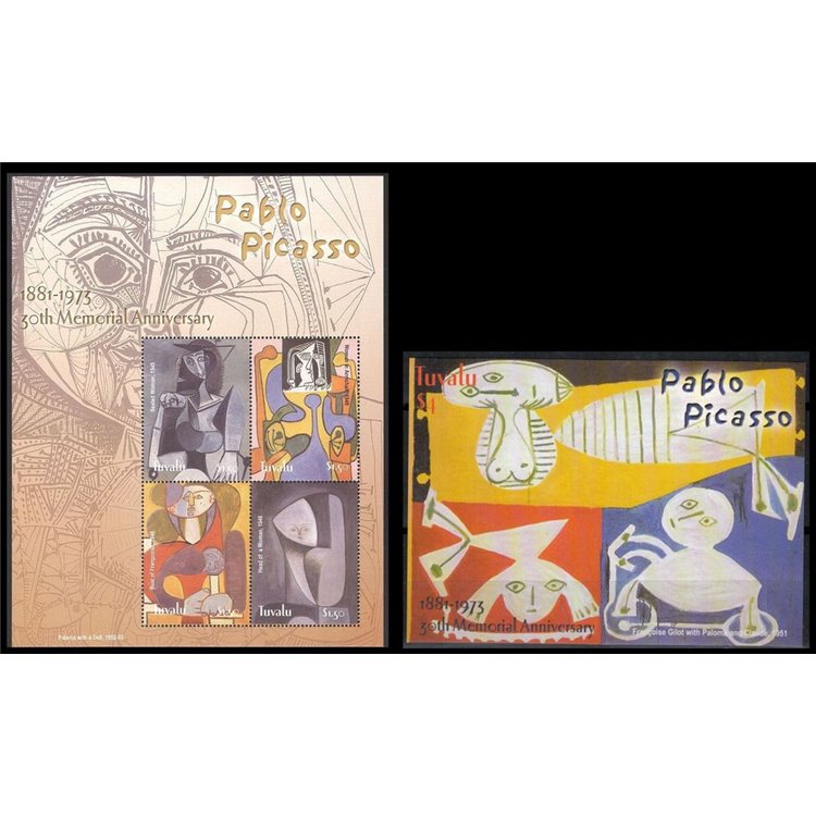 TUVALU 2004 Pablo Picasso 4v + 1 BF MNH**