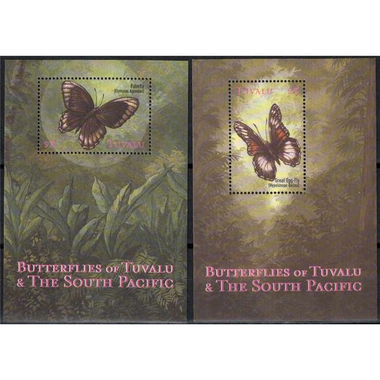 TUVALU 2000 Butterflies 2 s/s MNH**