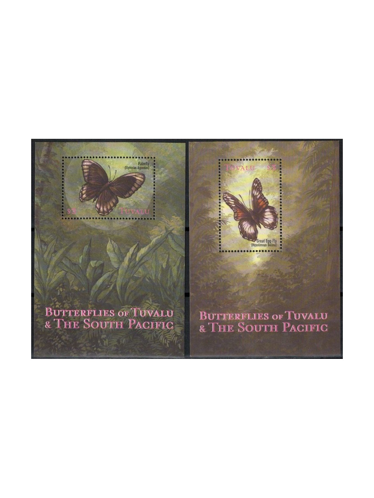 TUVALU 2000 Butterflies 2 s/s MNH**