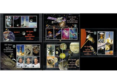 TUVALU 2008 50 Years of space exploration 22v MNH**