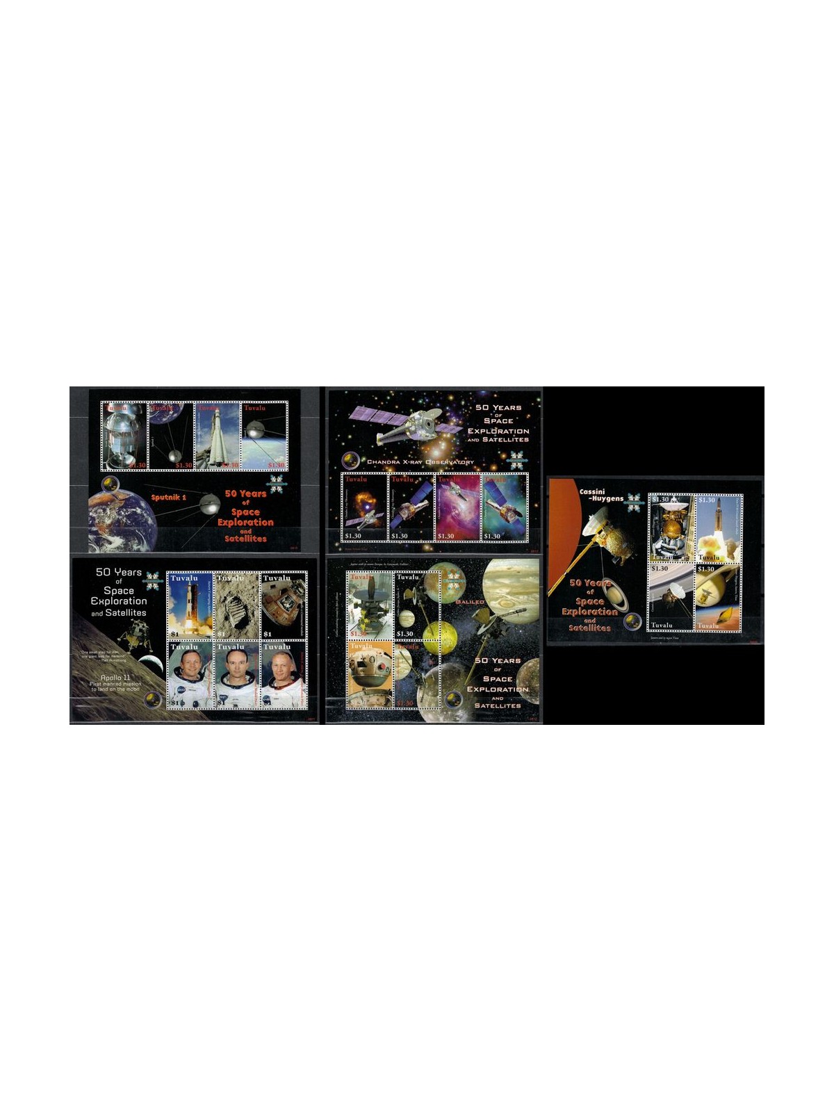TUVALU 2008 50 Years of space exploration 22v MNH**