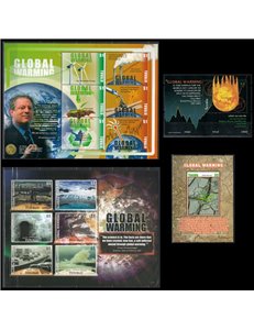 TUVALU 2007 Global warming 12v + 2 BF MNH**