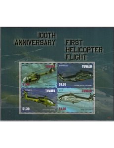 TUVALU 2007 100 Years Helicopters 4v MNH**