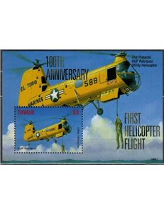 TUVALU 2007 100 Years Helicopters 1 s/s MNH**