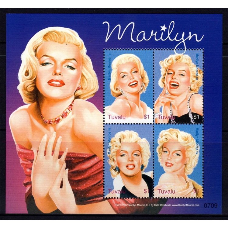 TUVALU 2007 Marilyn Monroe 4v MNH**