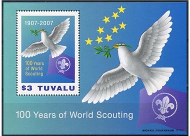 TUVALU 2007 Scouting centenary 1 s/s MNH**