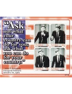 TUVALU 2007 John F. Kennedy 4v MNH**