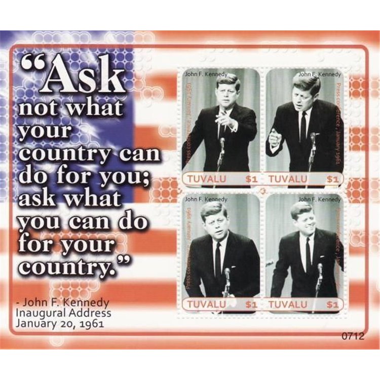 TUVALU 2007 John F. Kennedy 4v MNH**