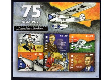 TUVALU 2008 75 Years Wiley 6v MNH**