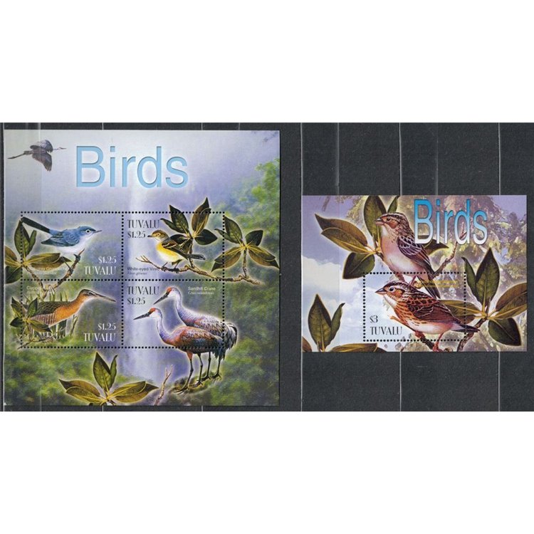 TUVALU 2003 Birds 4v + 1 s/s MNH**
