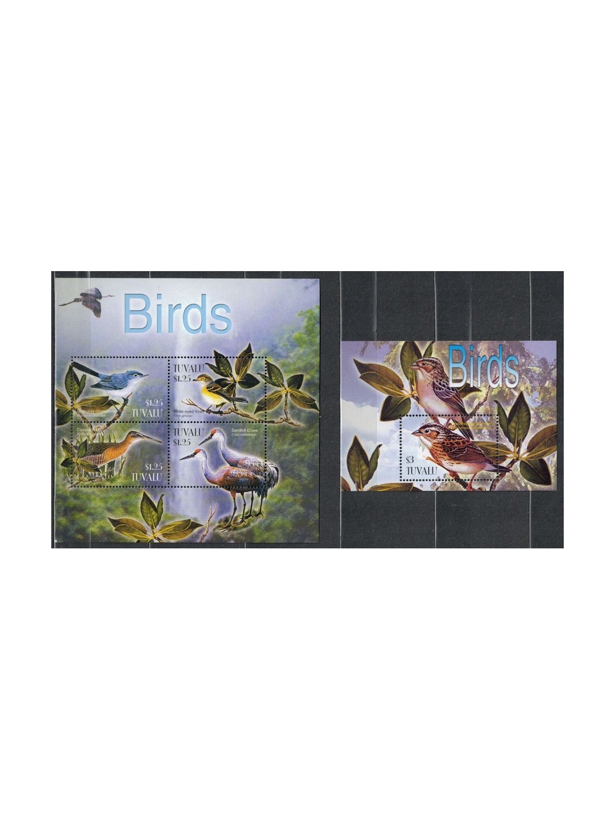 TUVALU 2003 Birds 4v + 1 s/s MNH**
