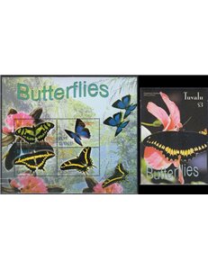 TUVALU 2003 Butterflies 4v + 1 BF MNH**