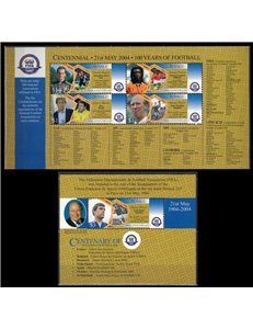 TUVALU 2004 FIFA centenary 4v + 1 s/s MNH**