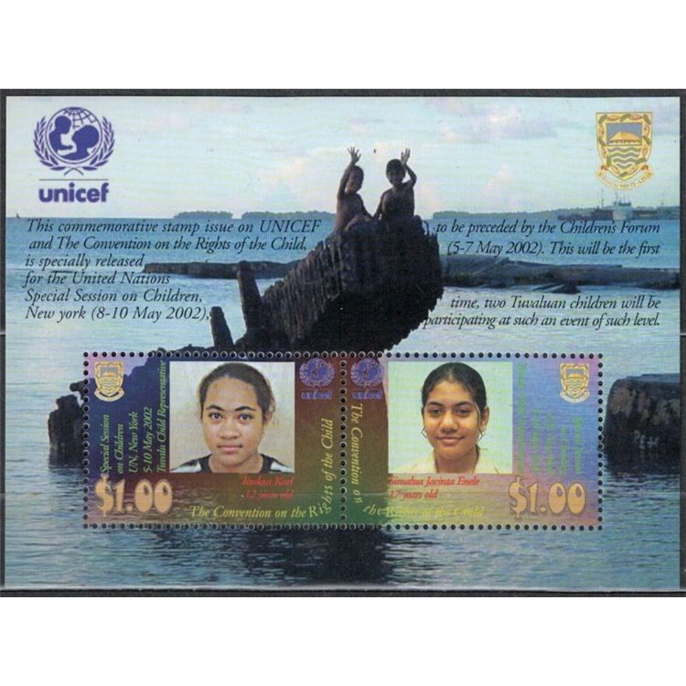 TUVALU 2002 Children rights 1 s/s MNH**