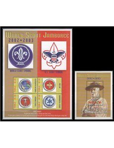TUVALU 2002 Scouting 4v + 1 BF MNH**